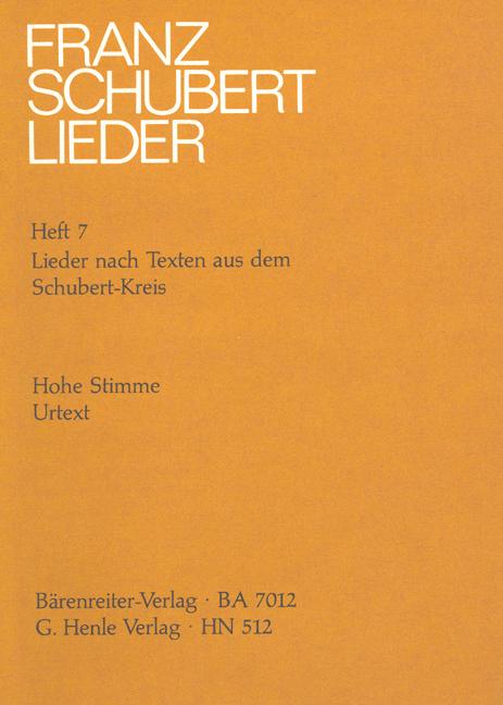 Lieder 7 (high)(cto,pf)(Schubert-Kreis) (Urtext)