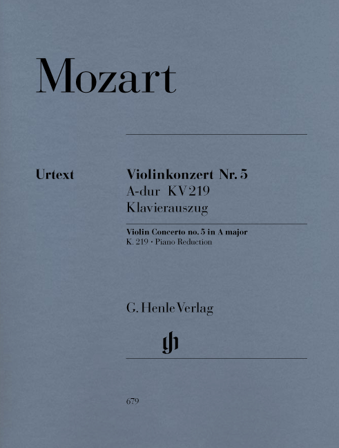 Concerto 5 A KV 219 (Urtext)(vl,pf)