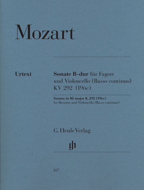 Sonata B KV 292 (196c)(vc,fg)