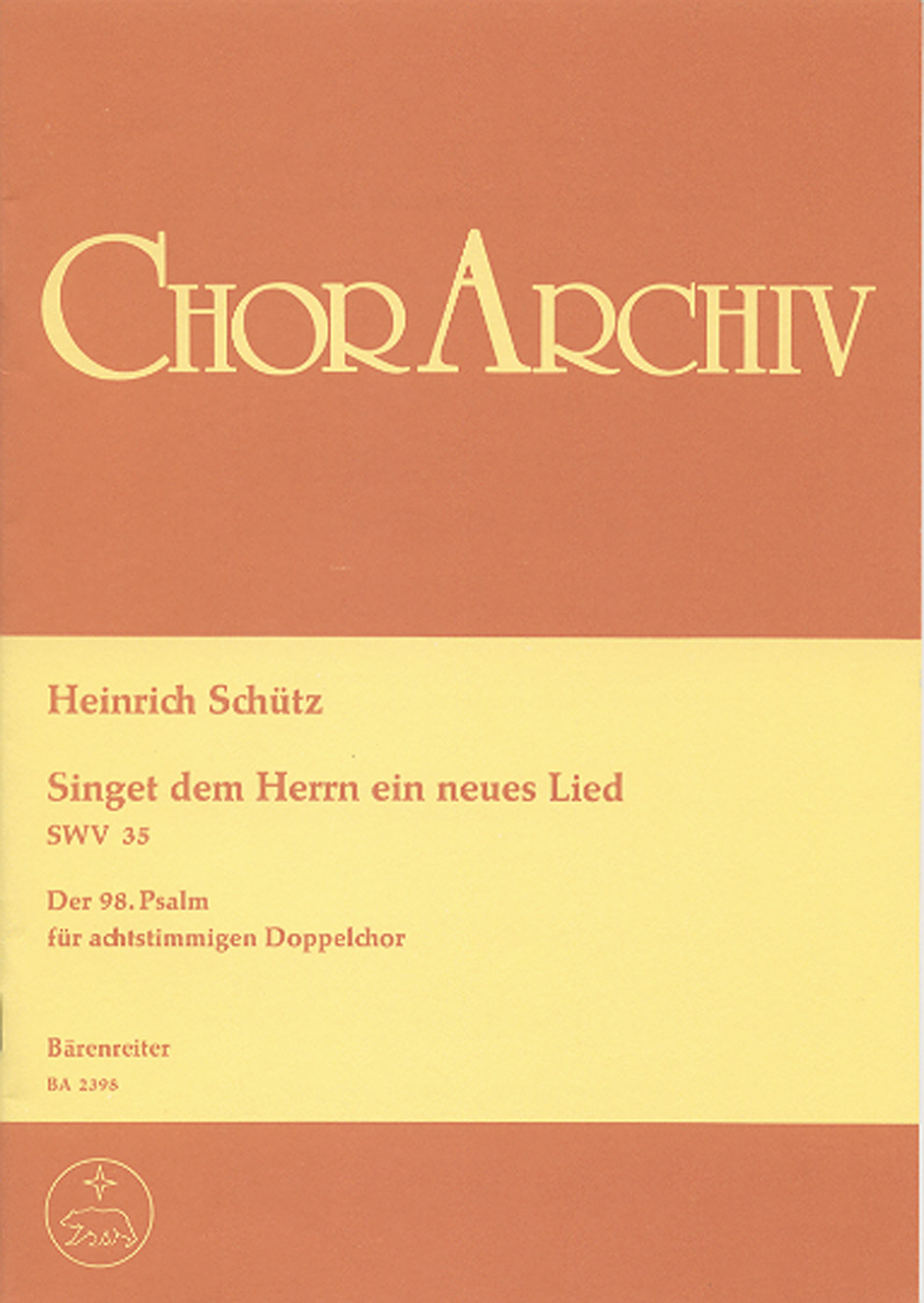 Psalm 98 "Singet dem Herrn" SWV 35 (SATB)