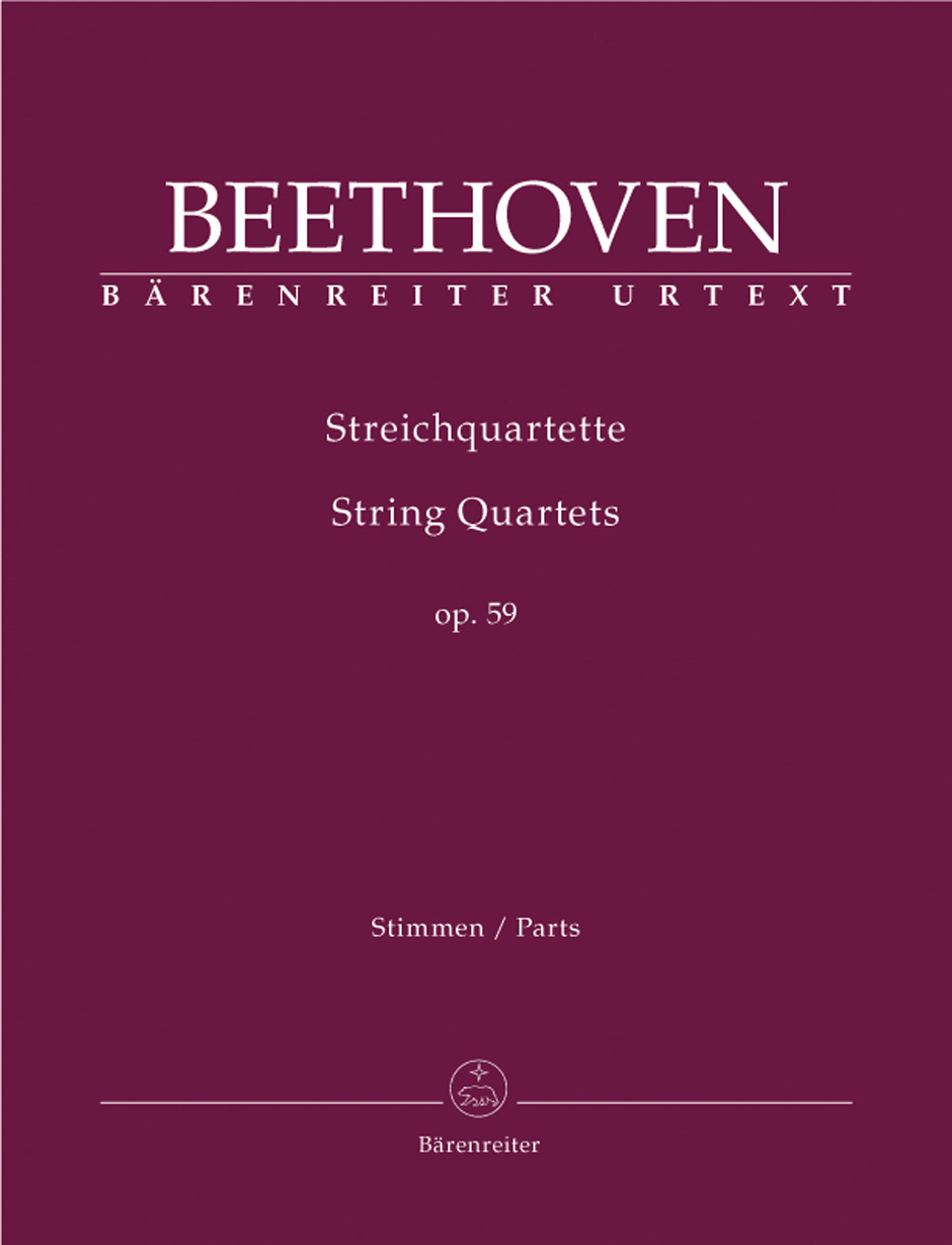 Quartets op 59 (2vl,vla,vc)(parts)