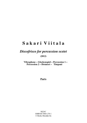 Discofrisco for percussion sextet (set of parts)