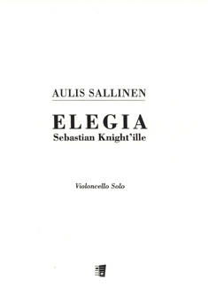 Elegia Sebastian Knightille (vc)
