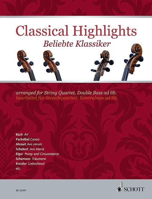 Classical Highlights (2vl,vla,vc (cb ad lib)(score,parts)