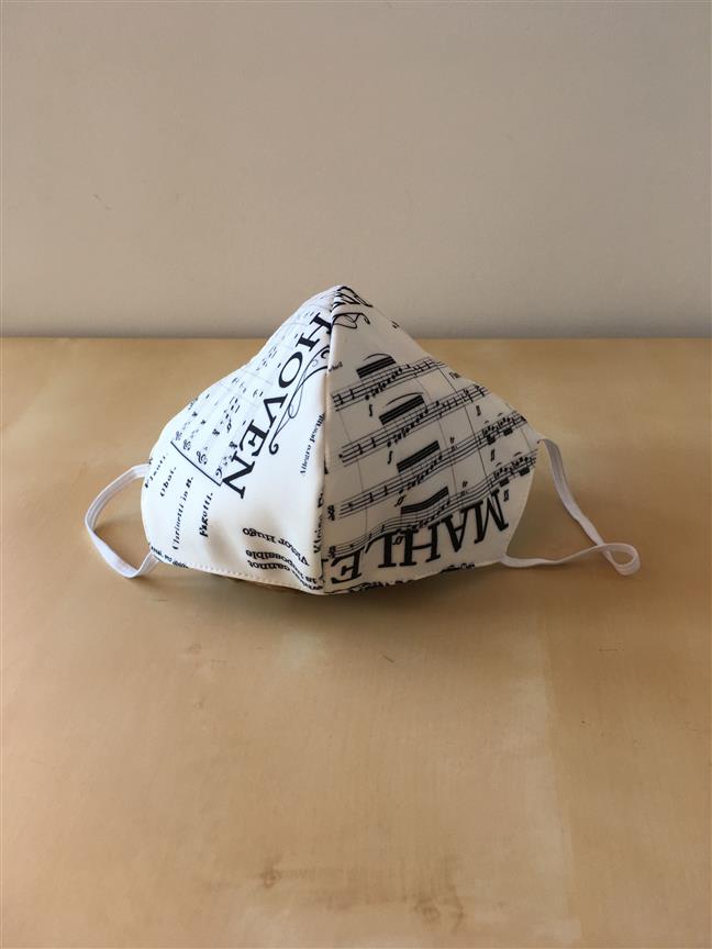 Kasvomaski/Face Mask Music Design (white)