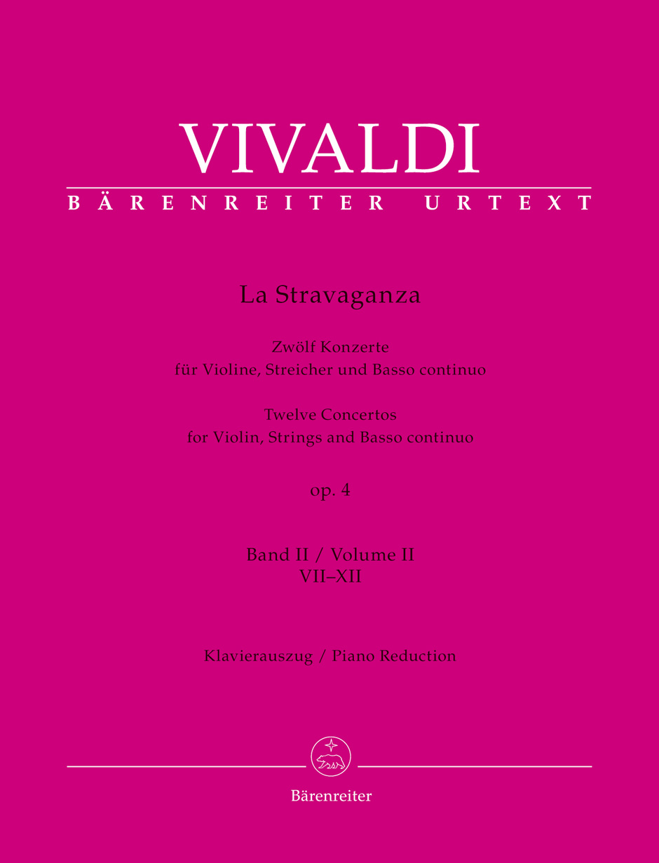 Stravaganza op 4 - 12 Concertos for Violin, Strings and Basso Continuo VOL 2 (vl,pf)
