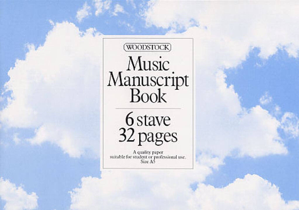 Nuottivihko A5 Music Manuscript Book  (vaaka)